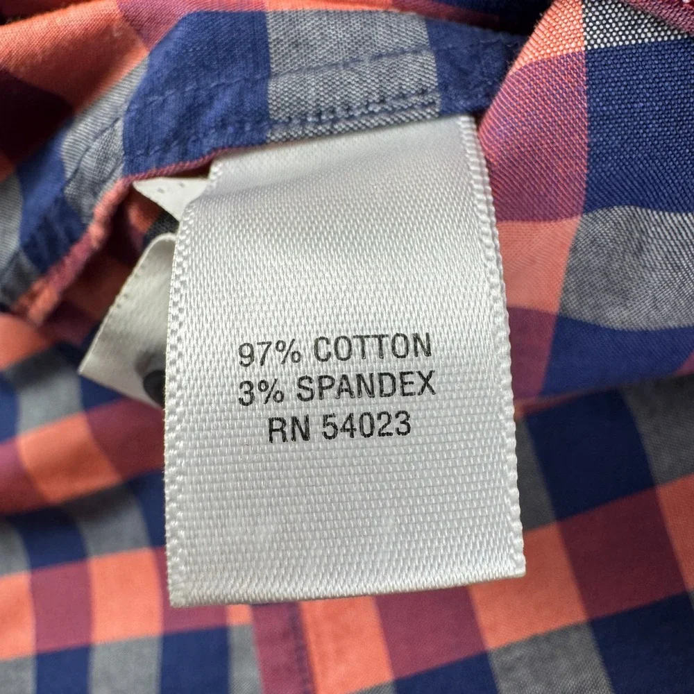 Banana Republic Slim Fit Bold Check Utility Shirt Long Sleeve Mens Medium M